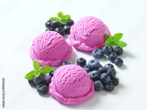 Photo: Blueberry ice cream Blueberry ice cream