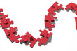 Chain of Jigsaw Puzzle Pieces