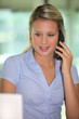 Young female in an office