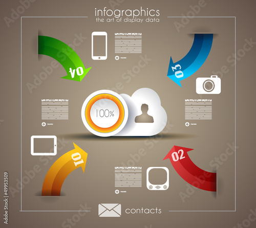 Vector: Infographic template for statistic data visualization Infographic template for statistic data visualization