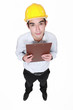 Man holding a clipboard