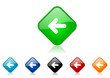 arrow left vector icon set