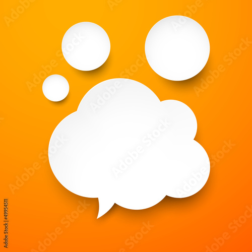 Vector: Paper white cloud. Paper white cloud.