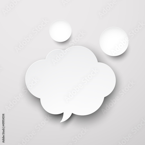 Vector: Paper white cloud. Paper white cloud.