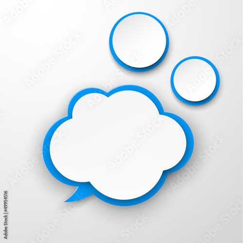 Vector: Paper white-blue cloud. Paper white-blue cloud.