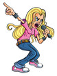 Cartoon Rock n Roll woman