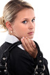Young businesswoman with a handbag