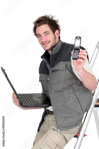 Photo: Handyman advertising his services Handyman advertising his services