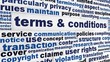 Terms and conditions word clouds design