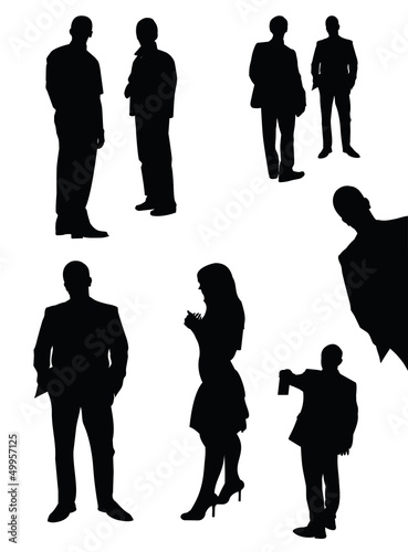 Vector: Vector set of manager silhouettes Vector set of manager silhouettes