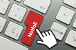 Notfall Tastatur Finger