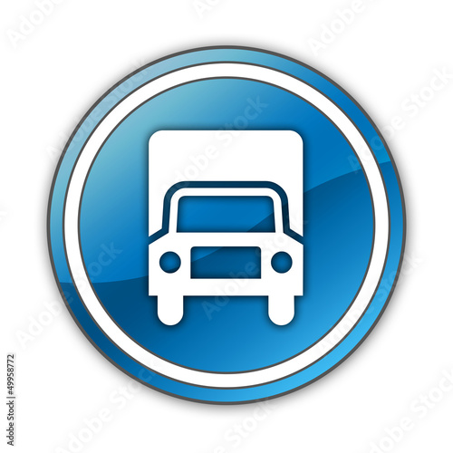 Illustration: Glossy Button "Trucks" Glossy Button "Trucks"