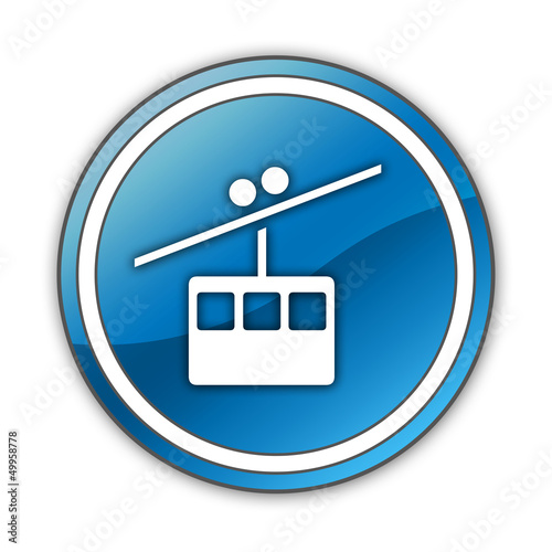 Illustration: Glossy Button "Aerial Tramway" Glossy Button "Aerial Tramway"