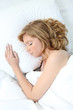 blonde woman sleeping