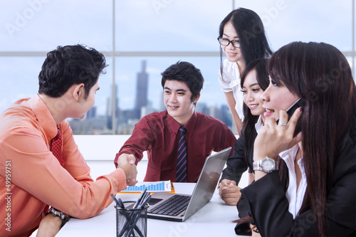 Photo: Successful contract in office Successful contract in office