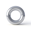 torus silver on a white background