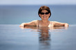 Middle-aged woman in a swimming pool