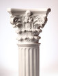 Single greek column on white
