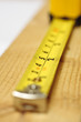 Tape measure on wood