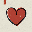Vector: Heart sign on paper texture. Vector, EPS10 Heart sign on paper texture. Vector, EPS10