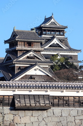 熊本城 天守阁と宇土橹 by japal, Royalty free s