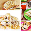 Photo: Collage of breakfast with bakery Collage of breakfast with bakery