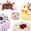 Collage of various cakes
