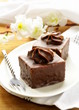 Mini chocolate cake with marshmallow cream
