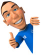 Fun football player