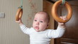 Kid on gymnastic rings