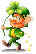 An old man celebrating St. Patrick's Day