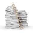 Book stack with stair