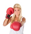 woman boxe guard