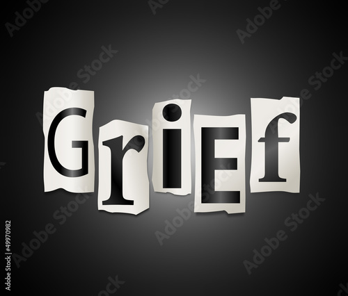 Illustration: Grief concept. Grief concept.