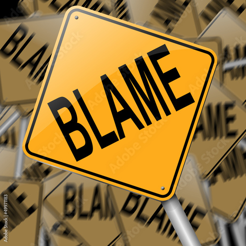 Illustration: Blame concept. Blame concept.