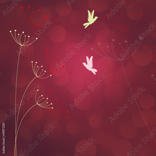 Illustration: Nacht im Garten rot Nacht im Garten rot