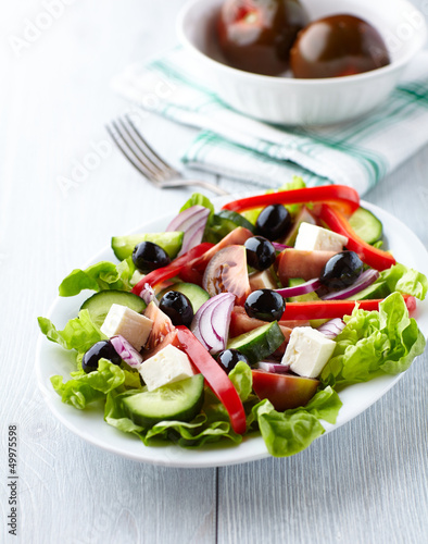 Photo: Mediterranean-style salad with feta and olives Mediterranean-style salad with feta and olives