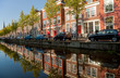 Colorful Buildings of Delft and Their Reflection in Canal