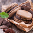 Foto: Macarons, Schokolade Macarons, Schokolade