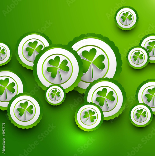 Vector: St. Patrick's Day icon green colorful presentation Vector backgr St. Patrick's Day icon green colorful presentation Vector backgr