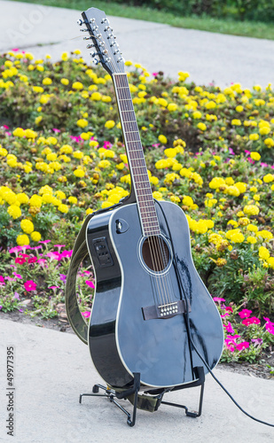 Photo: Electric guitar outdoors Electric guitar outdoors