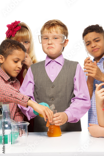 Photo: Smart boy and friends Smart boy and friends