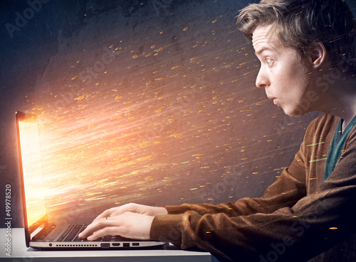 Photo: Guy and Notebook Guy and Notebook