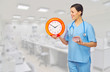 Doctor with clock and pills