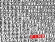 3D Word Find inside different letters blocks