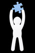 Paper manikin with Blank Puzzle