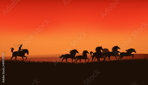 Vector: wild west prairie landscape - vector illustration wild west prairie landscape - vector illustration