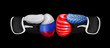 Boxing concept on different backgrounds