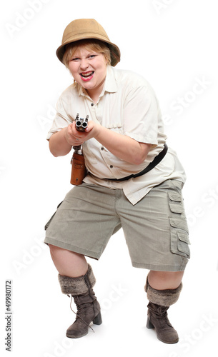 Photo: Funny Hunter with shotgun. Funny Hunter with shotgun.