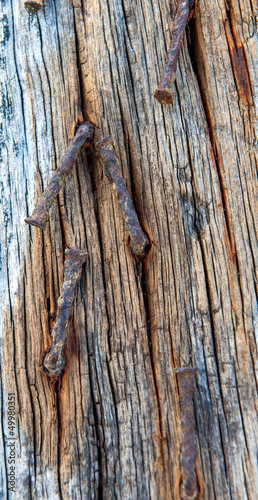 Photo: Wood and rusty nails Wood and rusty nails